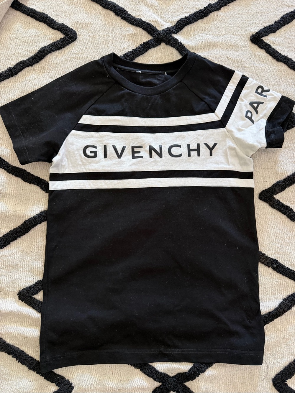 Givenchy Black & White Logo Colorblock Kids Tee